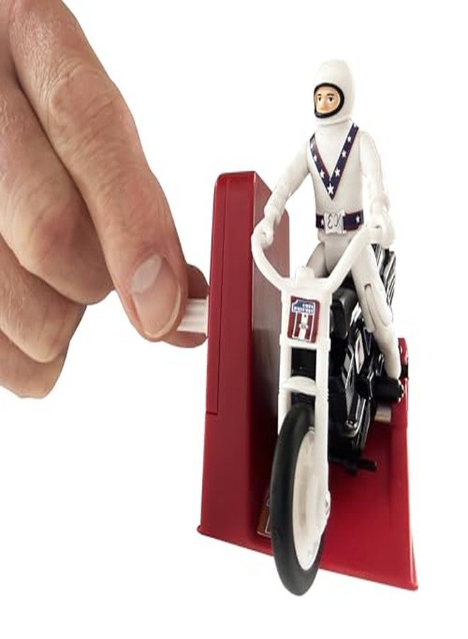 World's Smallest Evel Knievel Miniature Classic Wind Up Toy | Features Rider, Stunt Cycle, and Energizer Launcher | Action Figure | for Ages 8 and up - Image 2